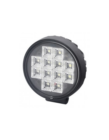 Lampara de trabajo redonda 12 led con interruptor